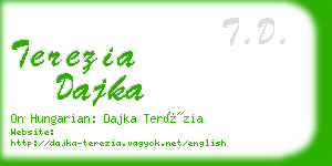 terezia dajka business card